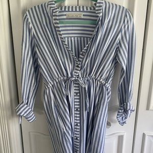 Abercrombie & Fitch Blue/White Striped Mini Dress